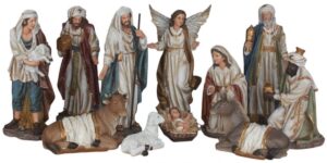 Nacimiento de belén grande para exterior fabricado en resina