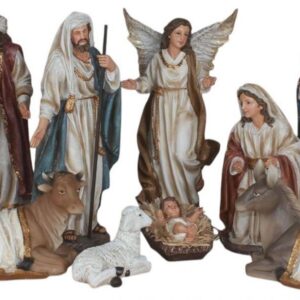 Nacimiento de belén grande para exterior fabricado en resina